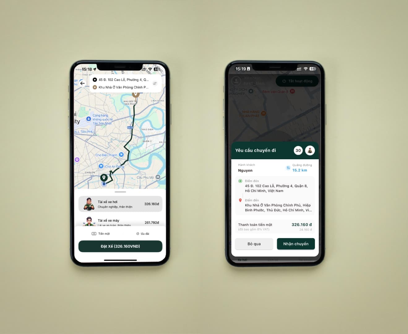 XeApp (XẾ) — Đặt tài xế lái hộ